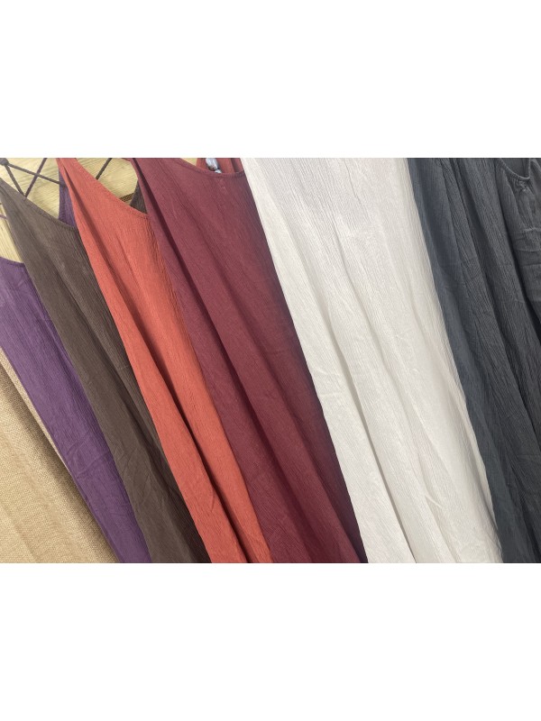 Vestido de bambula con brillito y abalorios en espalda 2