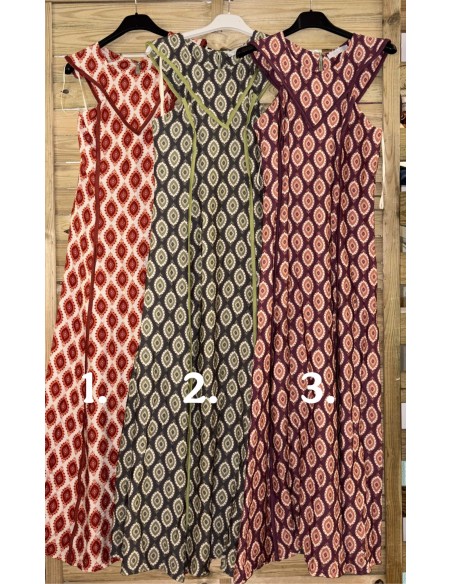 Vestido estampado halter con escote en pico con vivo