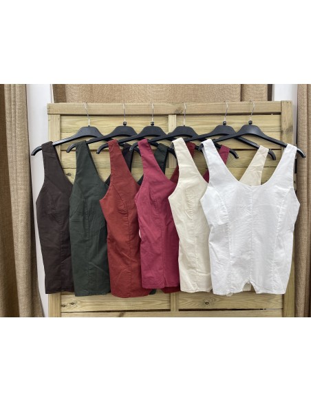 Top Casilda de sisa abertura delantera