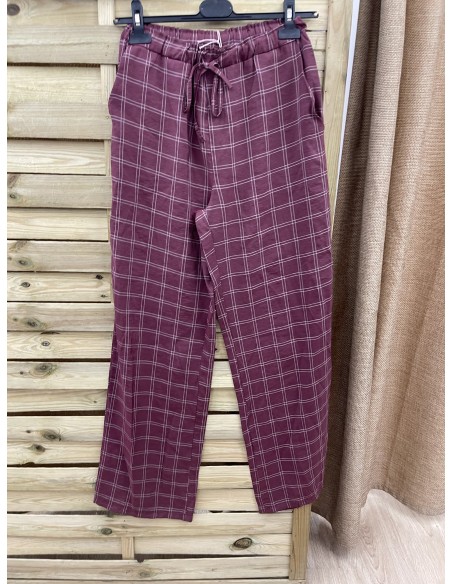 Pantalon Carla cuadros recto