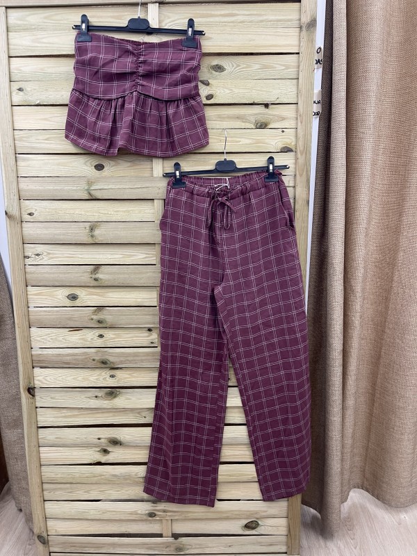 Pantalon Carla cuadros recto 2