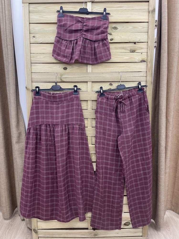 Pantalon Carla cuadros recto