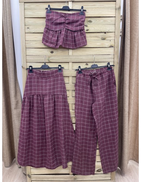 Pantalon Carla cuadros recto