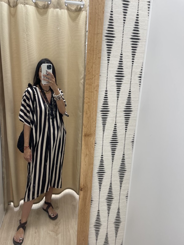 Vestido túnica de rayas verticales 2
