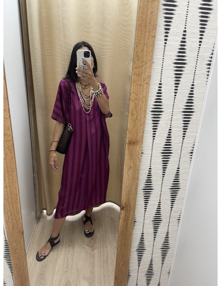 Vestido túnica de rayas verticales