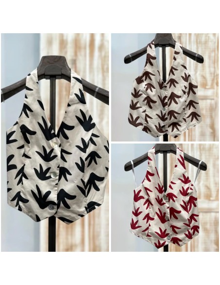 Top Paloma cogido al cuello con botones