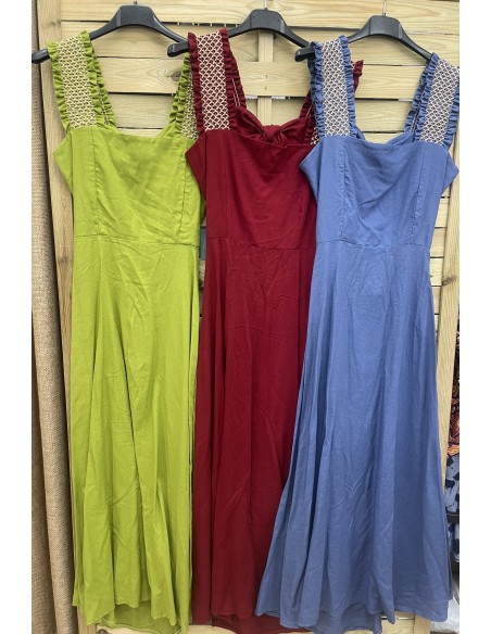 Vestido hilitos dorados en sisa y nudo trasero