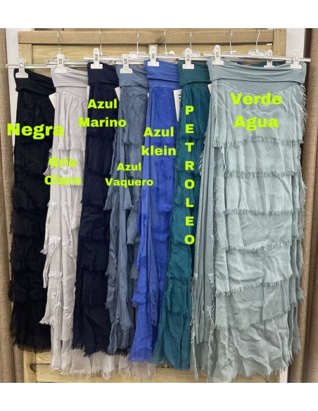 Falda volantes de gasa