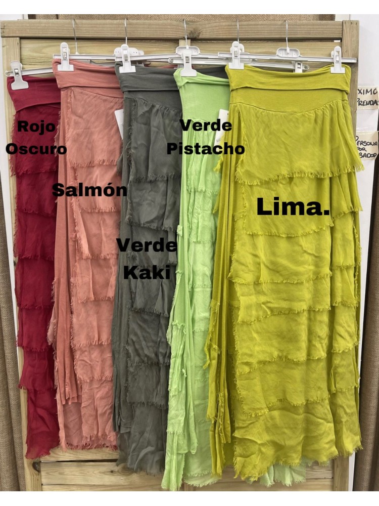 Falda volantes de gasa