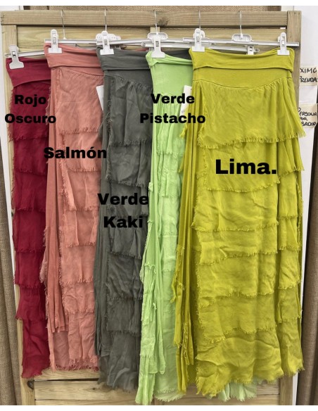 Falda volantes de gasa