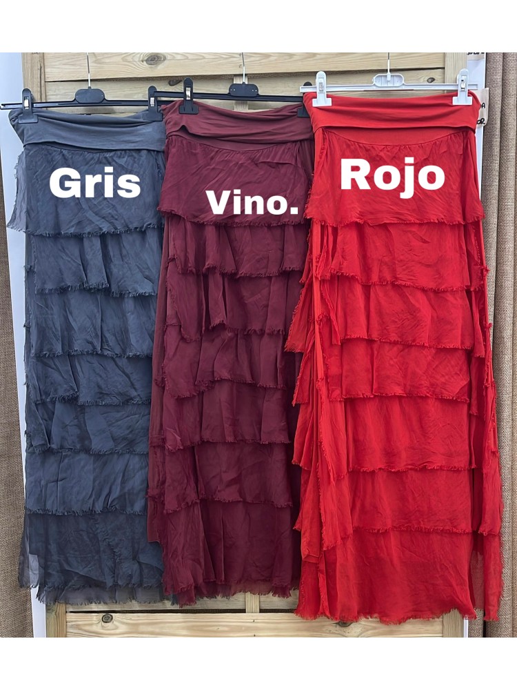 Falda volantes de gasa