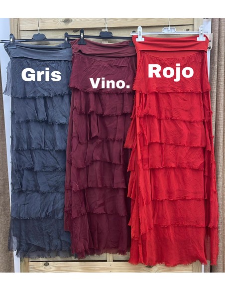 Falda volantes de gasa