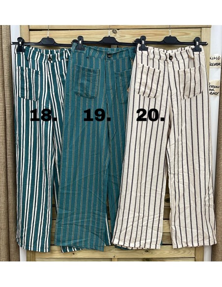 Pantalon culotte estampado con bolsillos delanteros