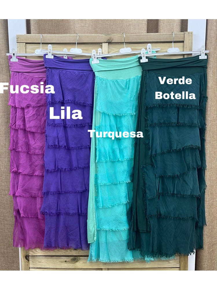 Falda volantes de gasa