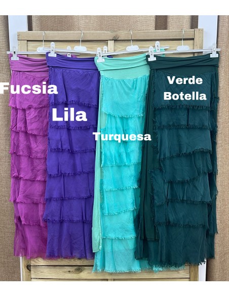 Falda volantes de gasa