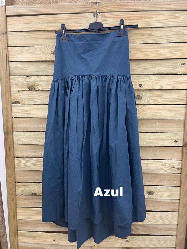 Falda midi con corte en cadera y vuelo