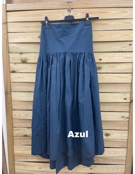 Falda midi con corte en cadera y vuelo