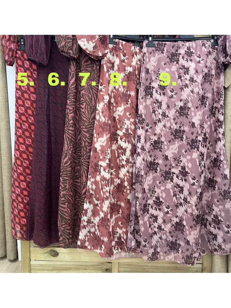 Falda midi Carlota brillito