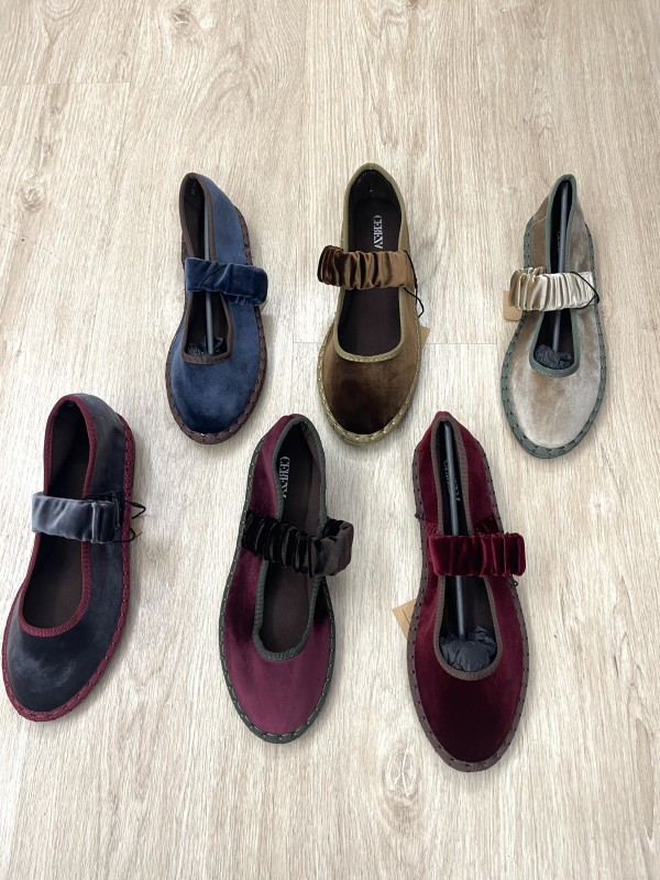 Bailarina bicolor con tira ancha elastica