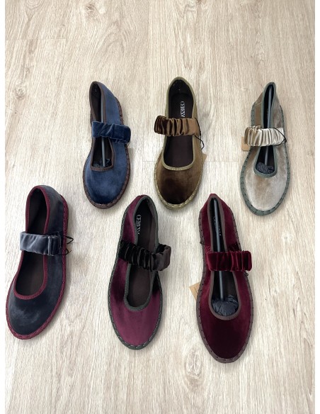 Bailarina bicolor con tira ancha elastica