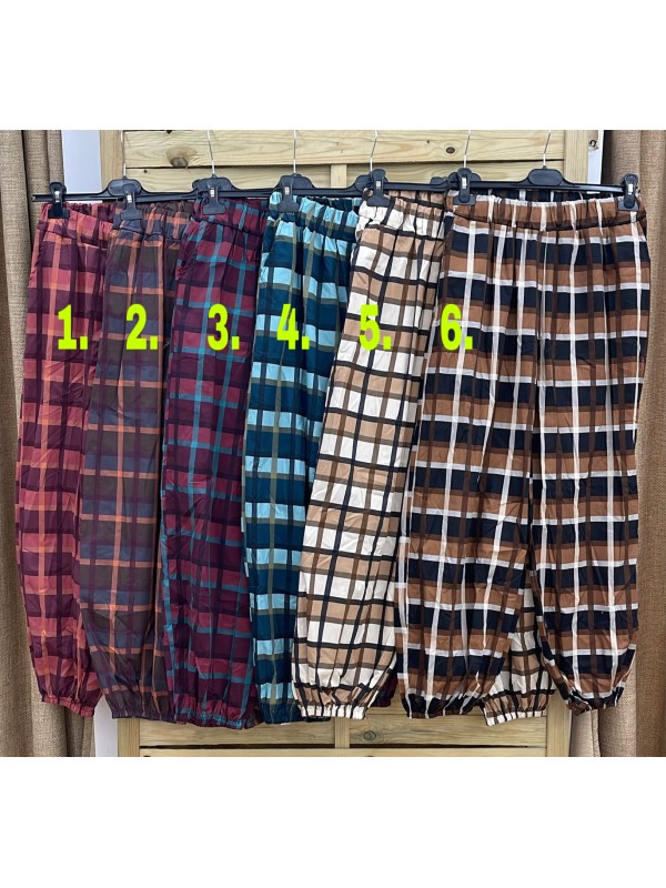 Pantalon bombacho cuadros