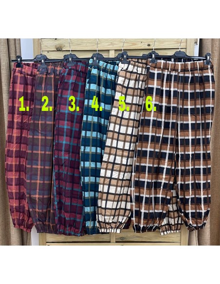 Pantalon bombacho cuadros