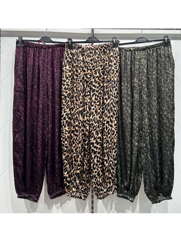 Pantalon bombacho saten print