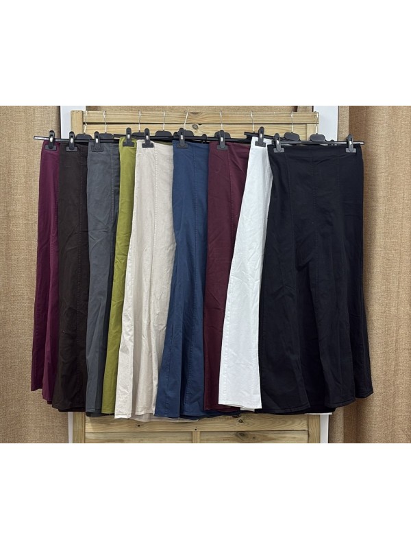 Falda evasé efecto vaquero