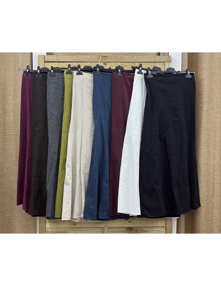 Falda evasé efecto vaquero