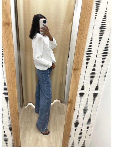 Jeans tachas delanteras onduladas