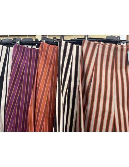 Falda midi evase estampada