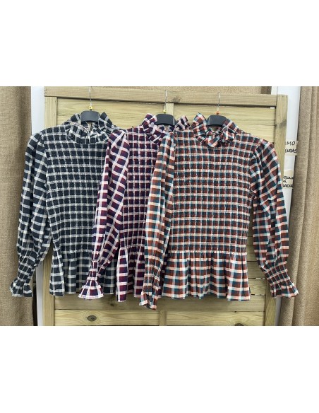 Falda Alejandra de cuadros con corte en cadera