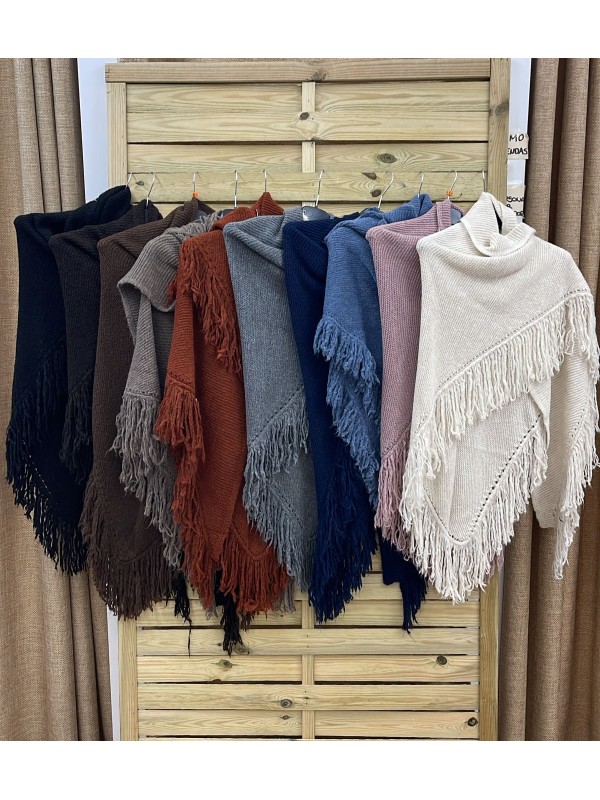 Poncho de flecos