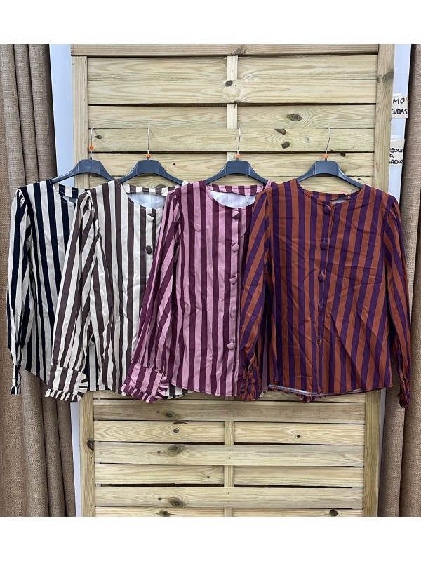 Camisa Carmen rayas verticales