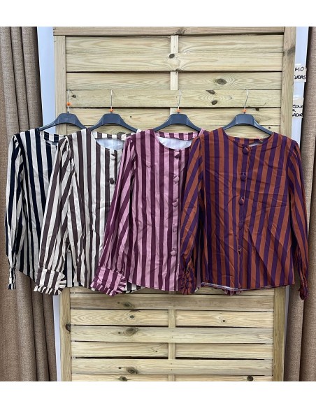 Camisa Carmen rayas verticales