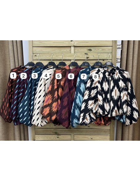 Bomber Maca abullonada con cremallera