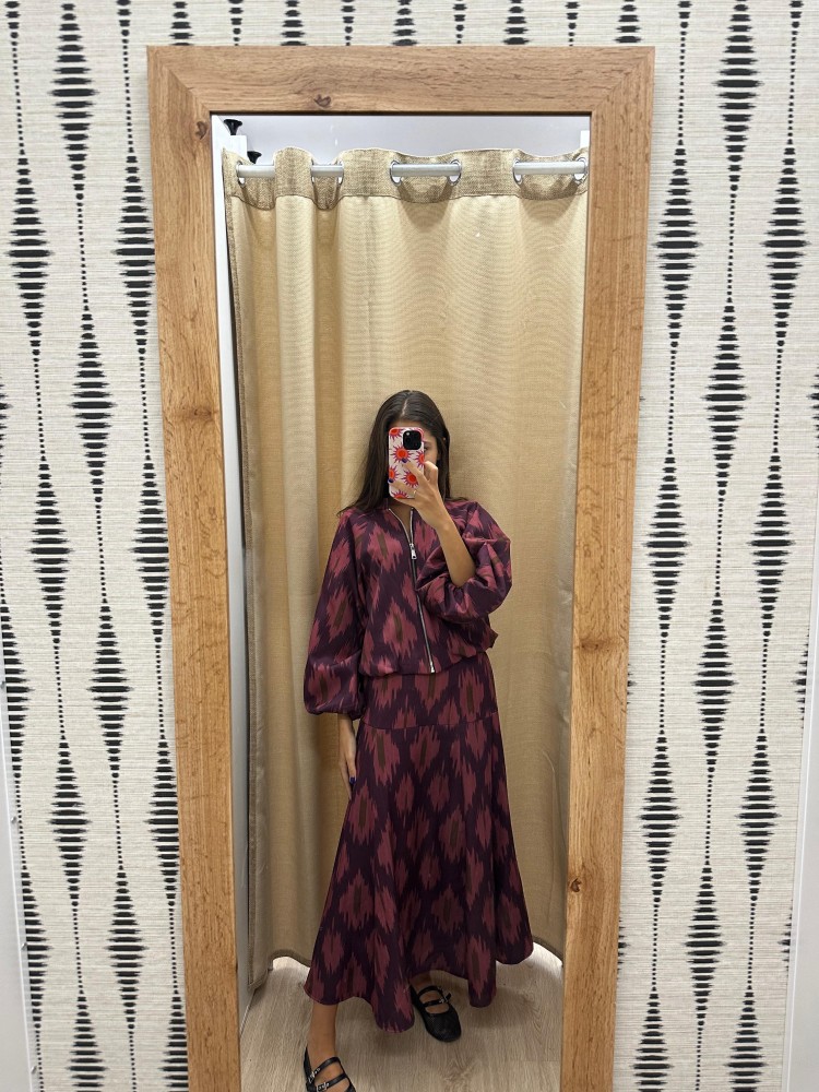 Bomber Maca abullonada con cremallera