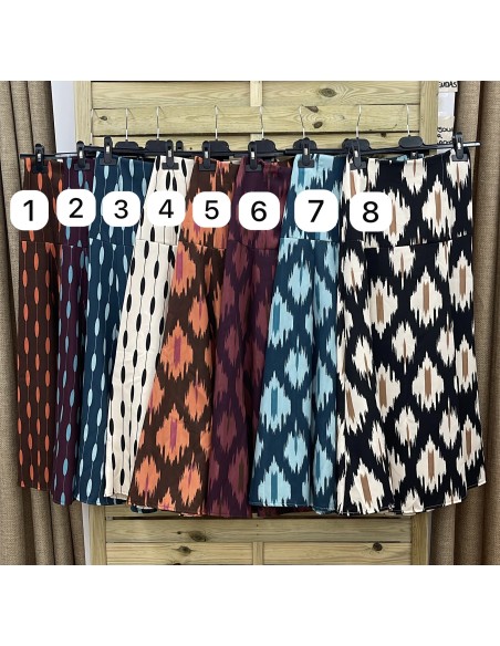 Falda Maca estampada corte en cadera