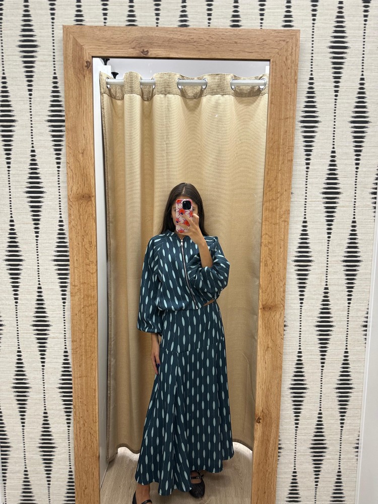 Falda Maca estampada corte en cadera