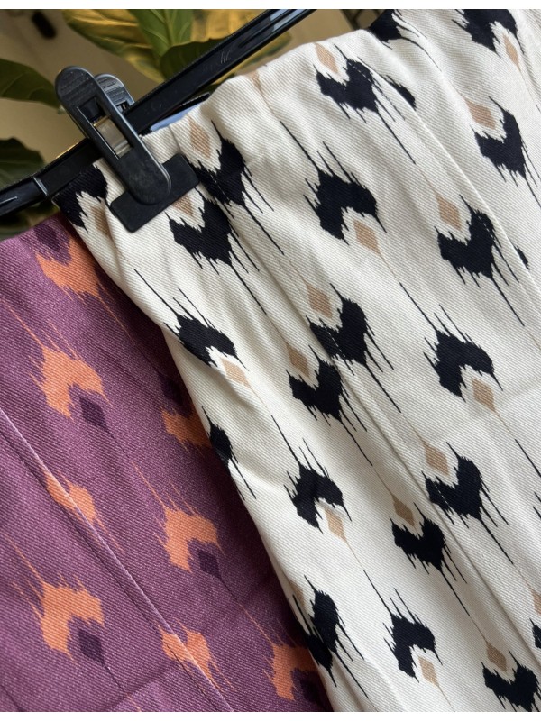 Falda evasé bicolor picos 2