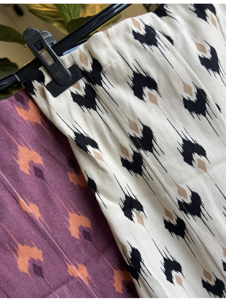 Falda evasé bicolor picos