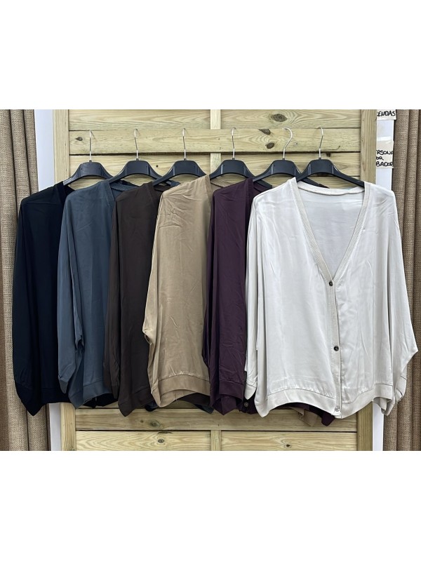 Sobrecamisa de satén Cecilia