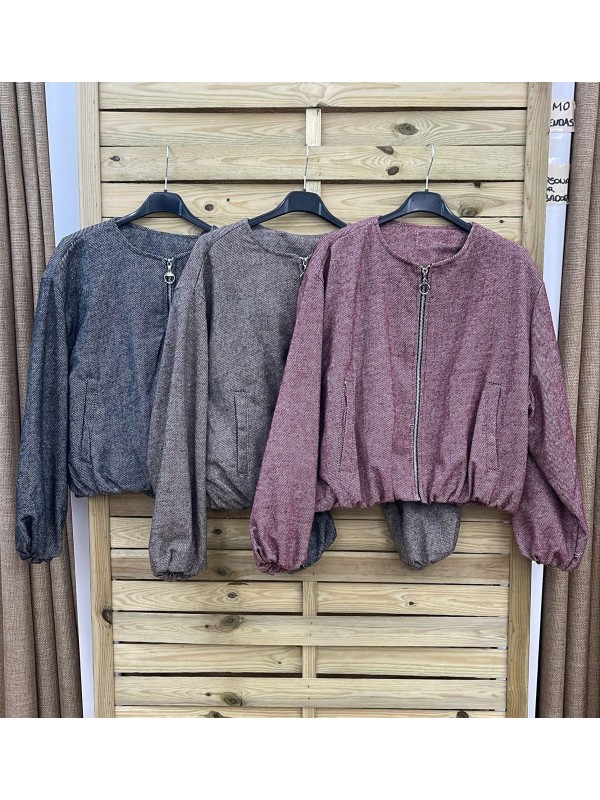 Bomber de espigas con cremallera