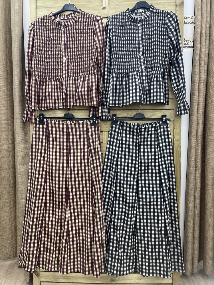 Falda midi vichy Amelia