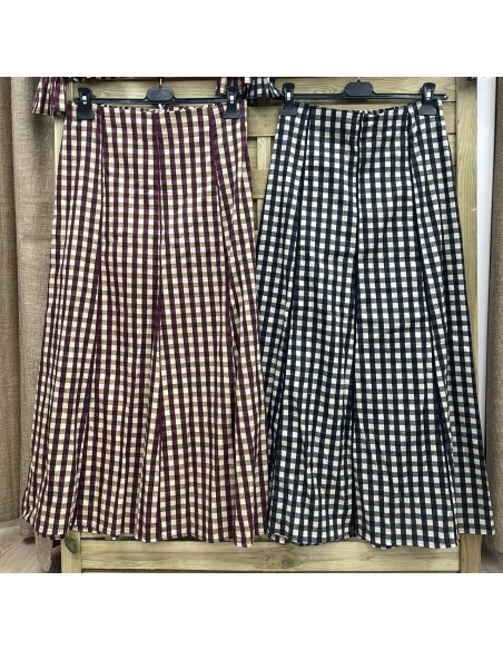 Falda midi vichy Amelia