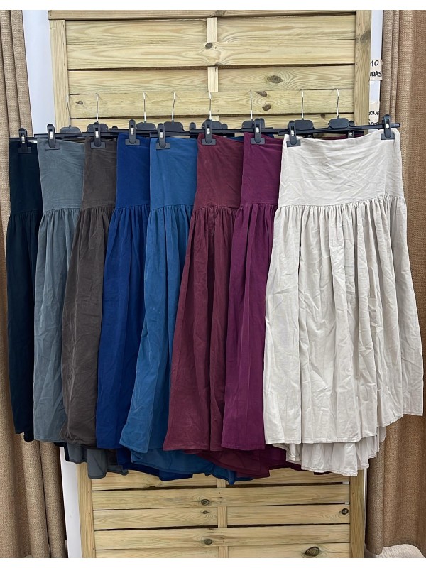 Falda micropana Vega con corte en cadera