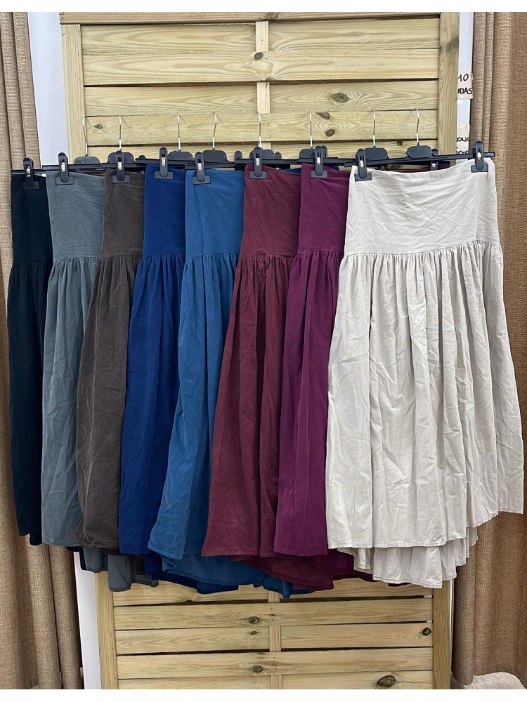 Falda micropana Vega con corte en cadera