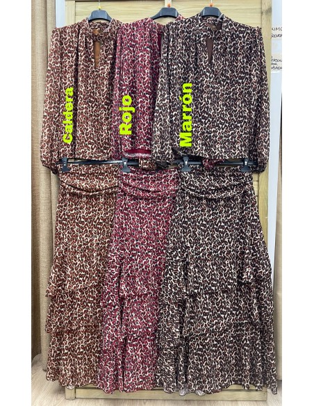 Falda estampado floral con triple volante