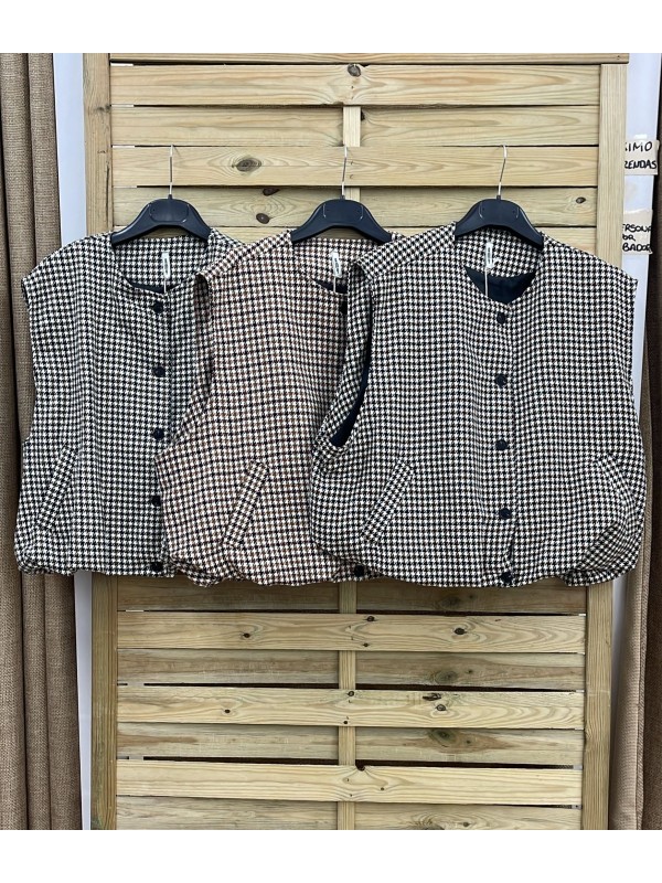 Chaleco pata de gallo Jara