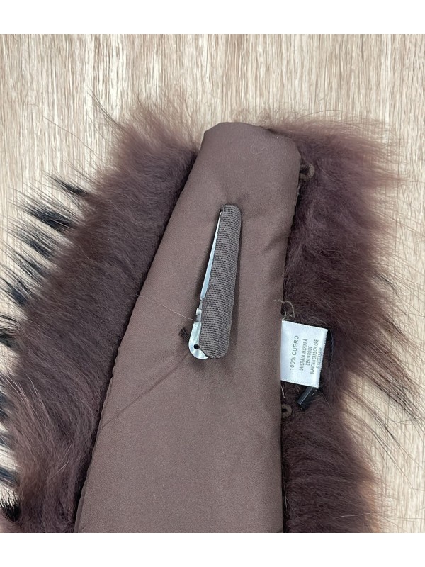 Cuello largo de pelo natural con pinza 2